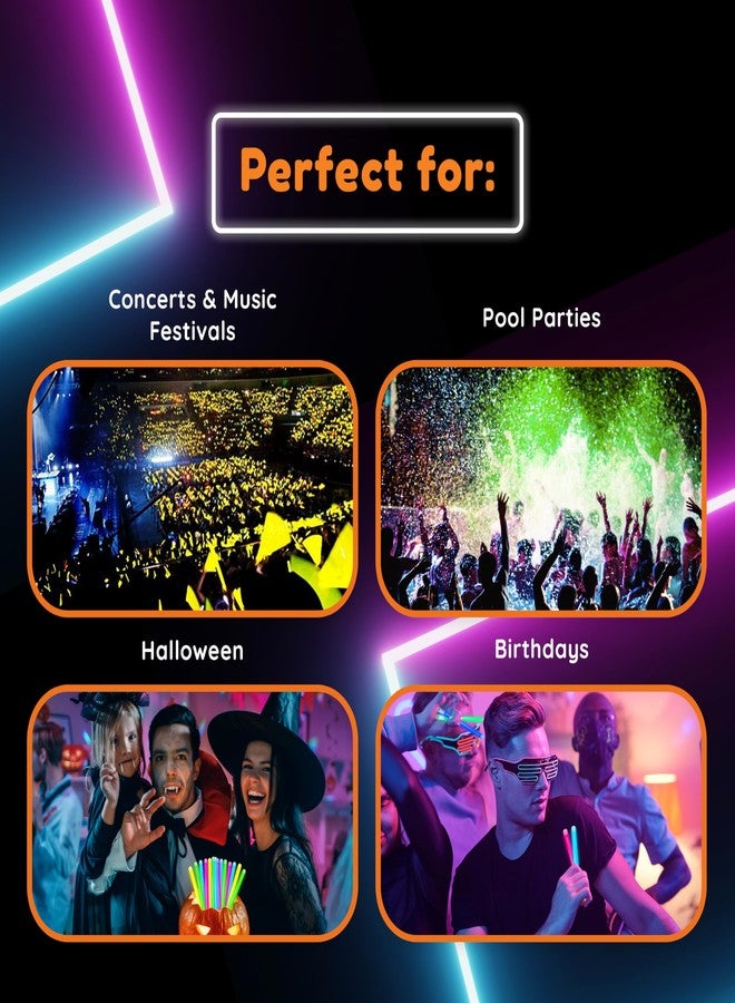 Glow Fever Bulk 50ct 4" Glow In The Dark Sticks, For Kids Party Supplies Birthday Party Favors Halloween Accessory Game Prizes or Treats, Multi - Image 3